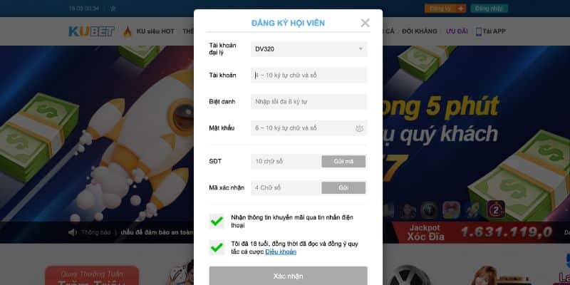 Đăng ký hội viên Kubet dễ dàng
